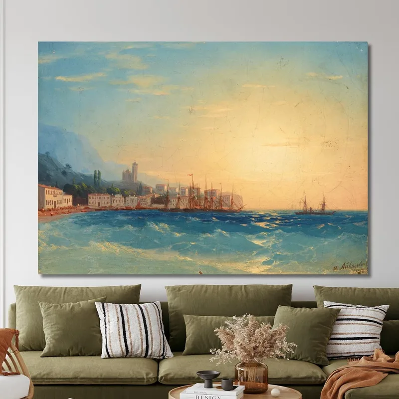 Port Avec Navires Ivan Konstantinovich Aivazovsky