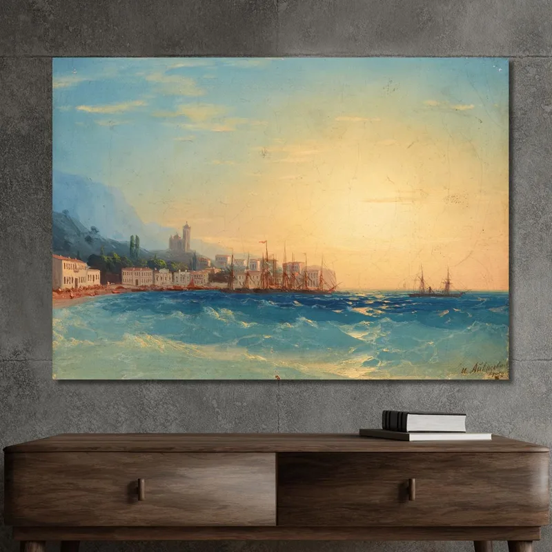 Port Avec Navires Ivan Konstantinovich Aivazovsky