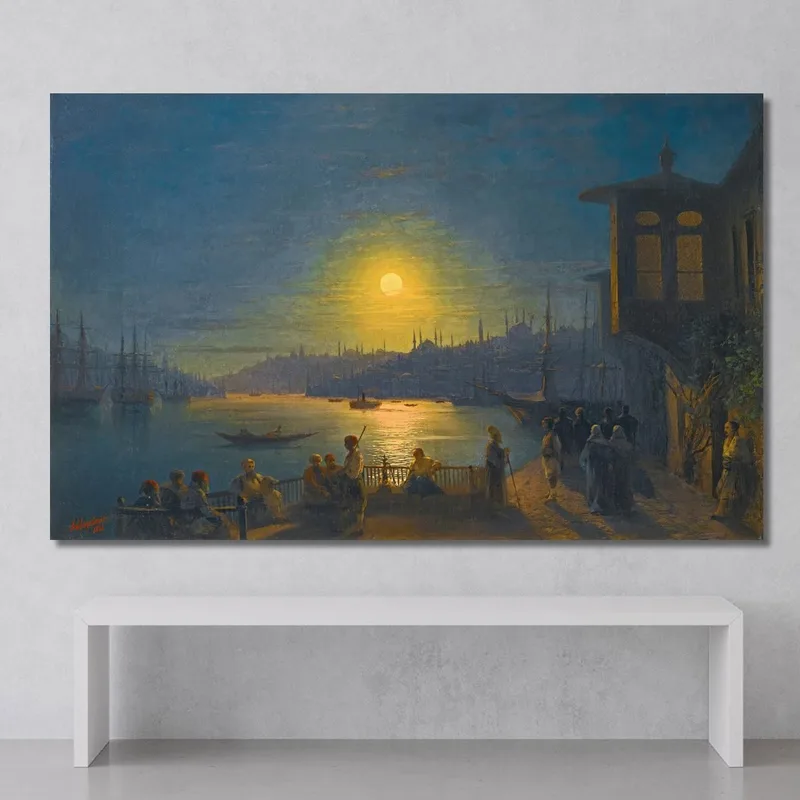 Salida De La Luna Sobre El Cuerno De Oro Ivan Konstantinovich Aivazovsky