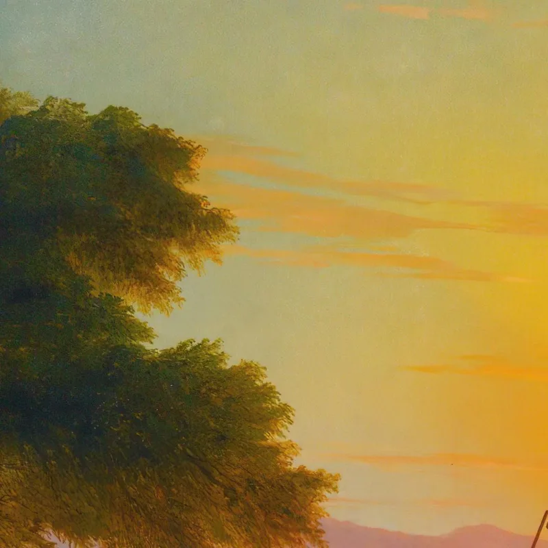 Bergers Avec Leur Troupeau Au Coucher Du Soleil Ivan Konstantinovich Aivazovsky