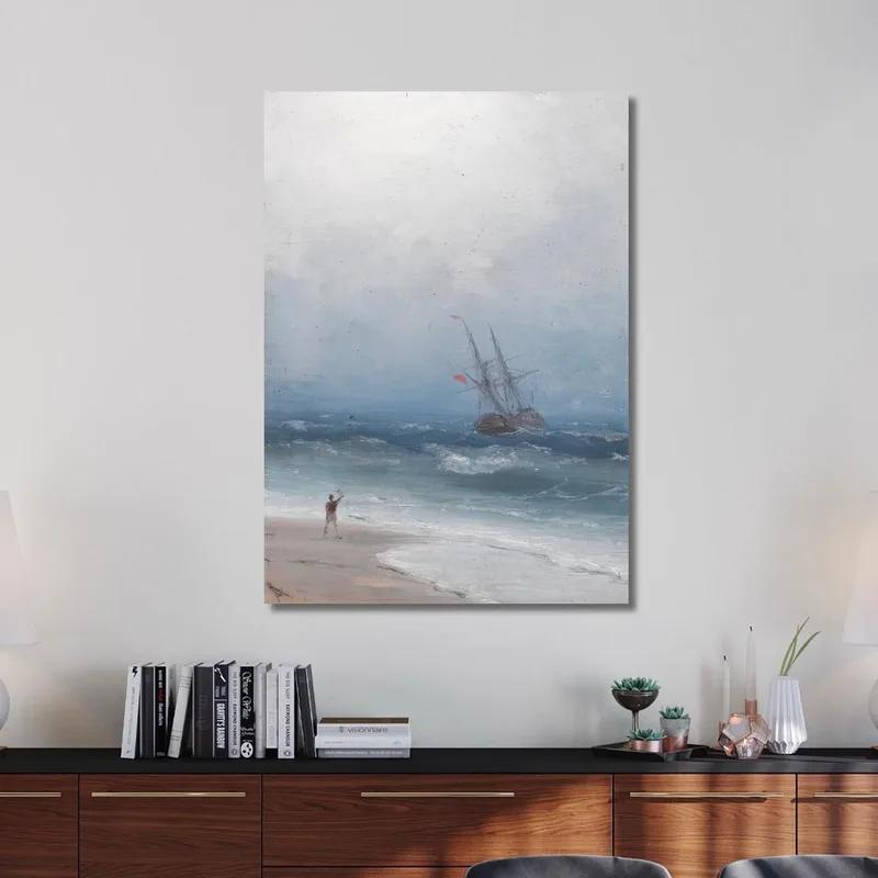 Côte En Tempête Ivan Konstantinovich Aivazovsky