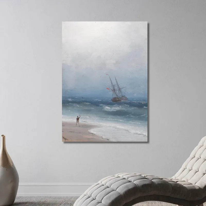 Côte En Tempête Ivan Konstantinovich Aivazovsky