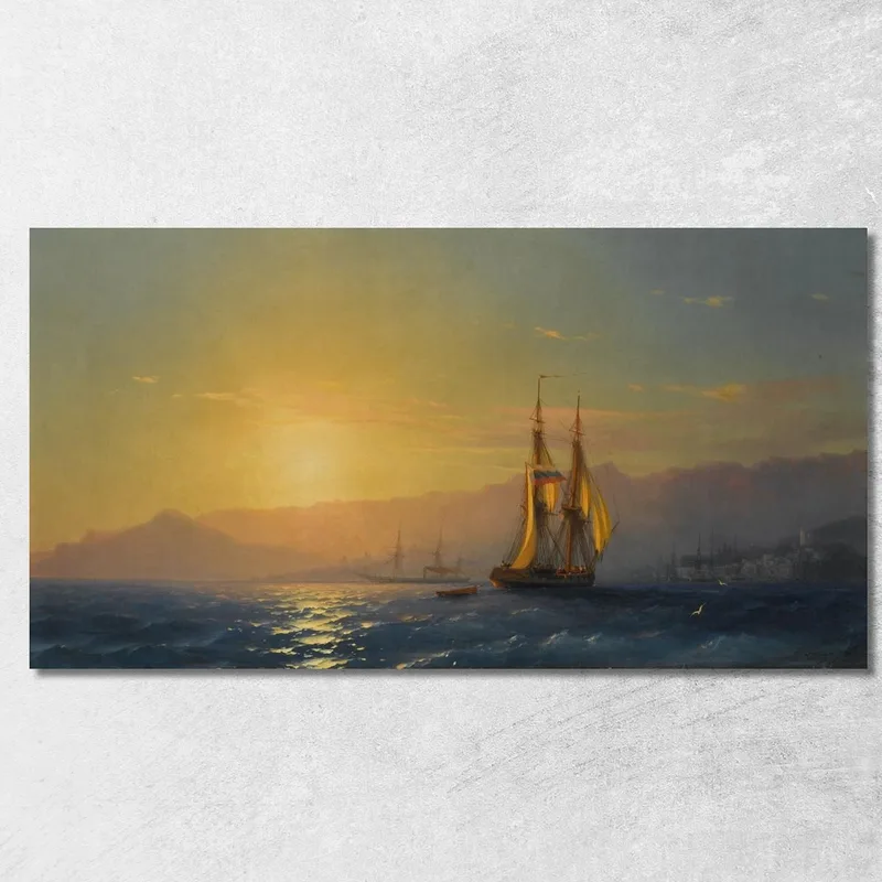 Tramonto Sul Mare Ivan Konstantinovich Aivazovsky quadro stampa su tela