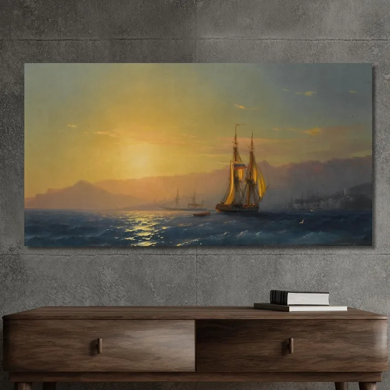 Coucher De Soleil Sur La Mer Ivan Konstantinovich Aivazovsky