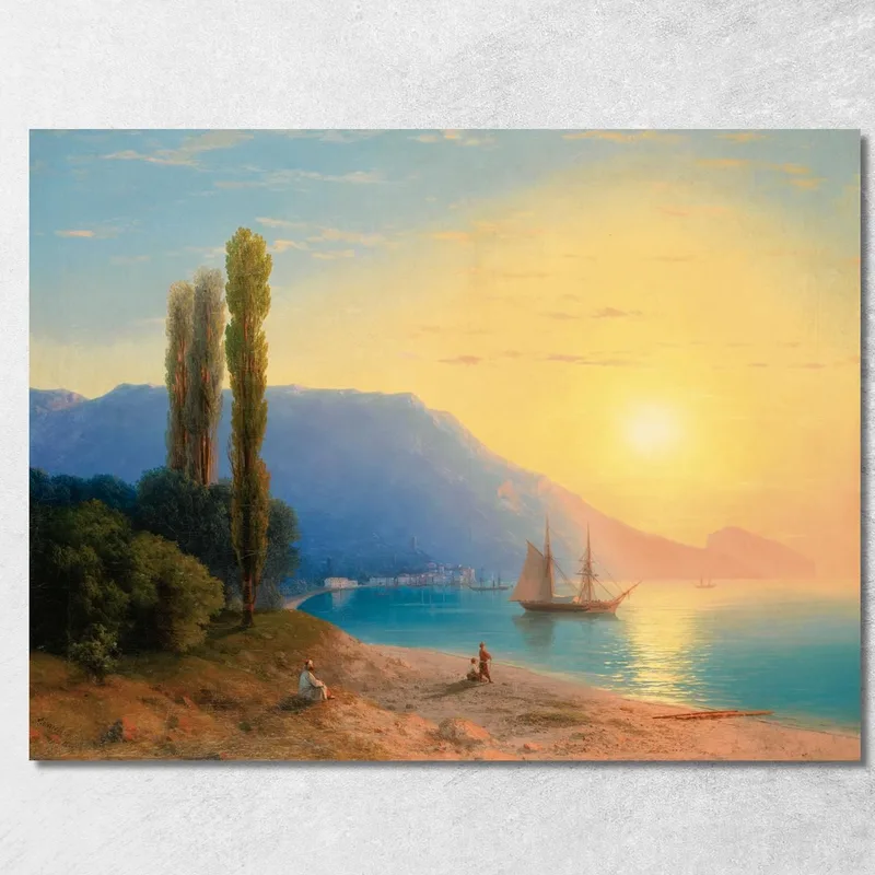 Tramonto Su Yalta Ivan Konstantinovich Aivazovsky quadro stampa su tela