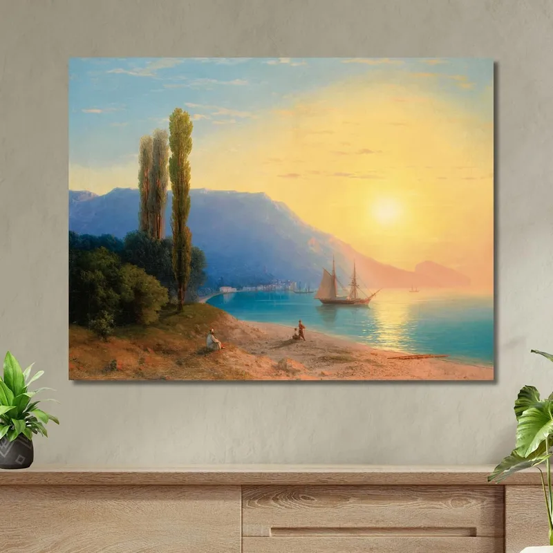 Coucher De Soleil Sur Yalta Ivan Konstantinovich Aivazovsky