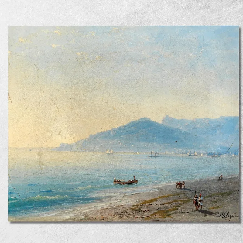 La Baia Di Yalta Con I Monti Magobi E Ai-Petri Ivan Konstantinovich Aivazovsky quadro stampa su tela