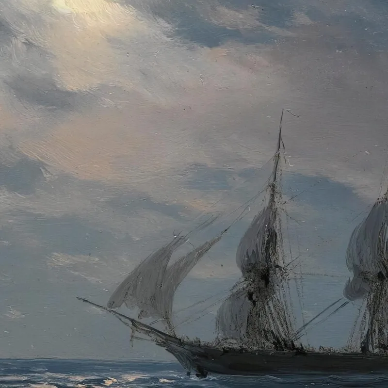 Il Brigantino Mercury Al Chiaro Di Luna Ivan Konstantinovich Aivazovsky