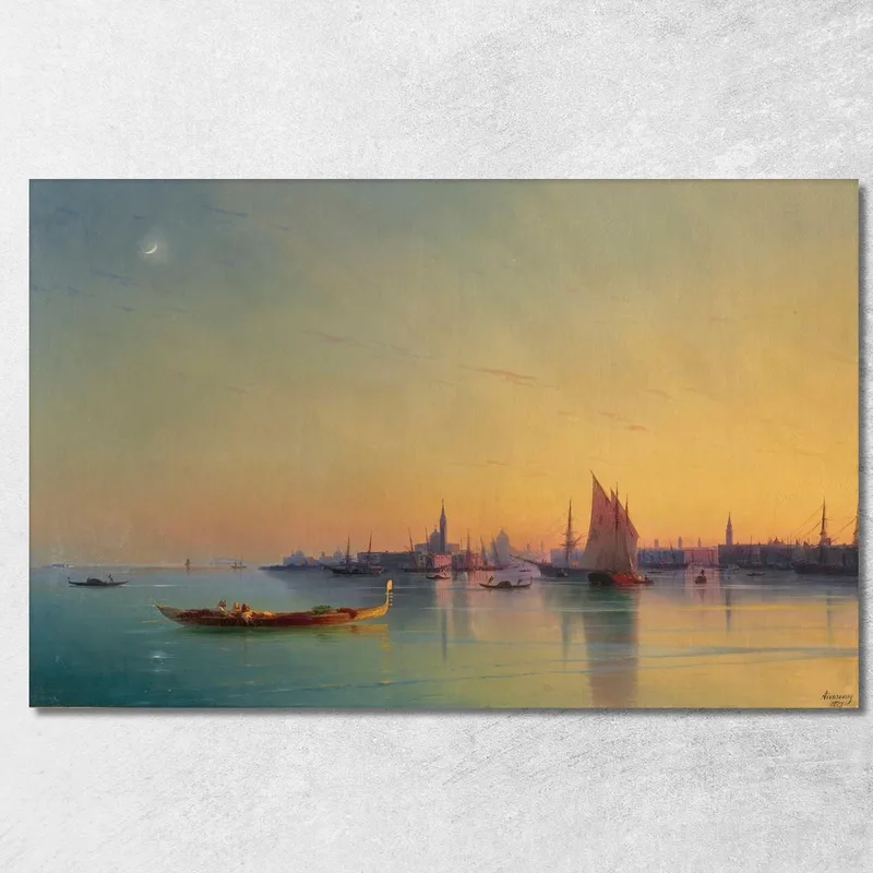 Venezia Al Tramonto Ivan Konstantinovich Aivazovsky quadro stampa su tela