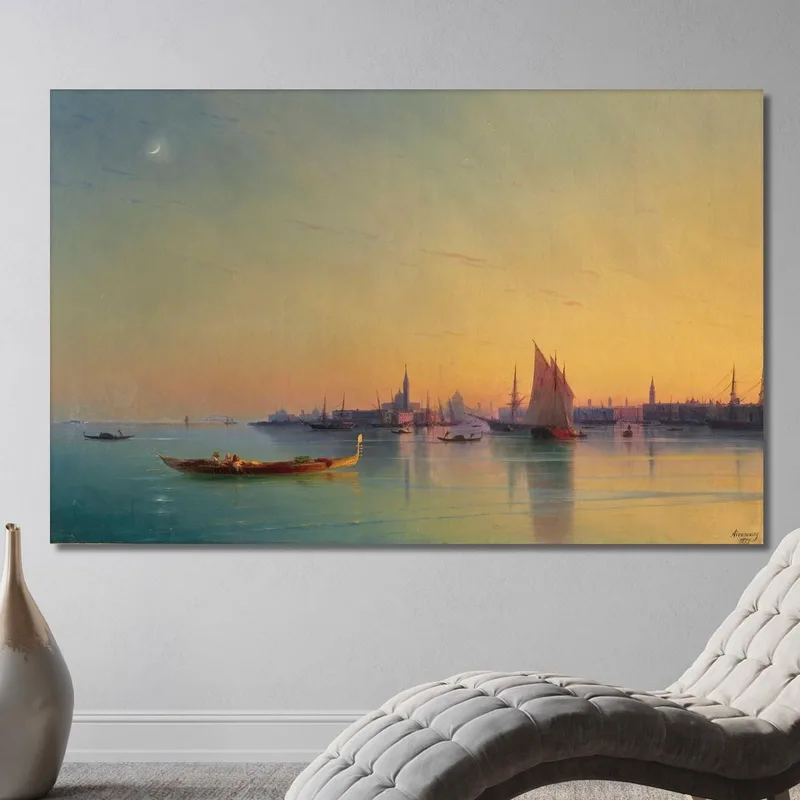 Venice At Sunset Ivan Konstantinovich Aivazovsky