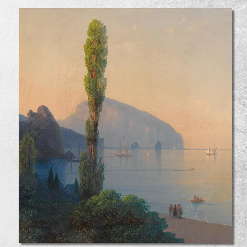 Veduta Dell'Ayu Dag Ivan Konstantinovich Aivazovsky quadro stampa su tela