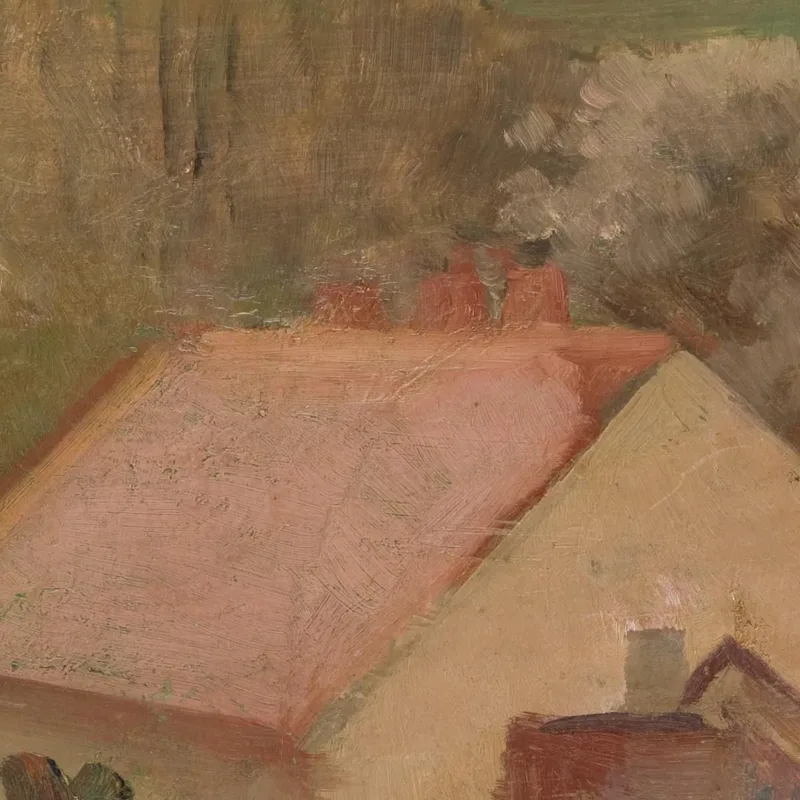 Paesaggio Di Campagna Con Case Jacek Malczewski quadro stampa su tela