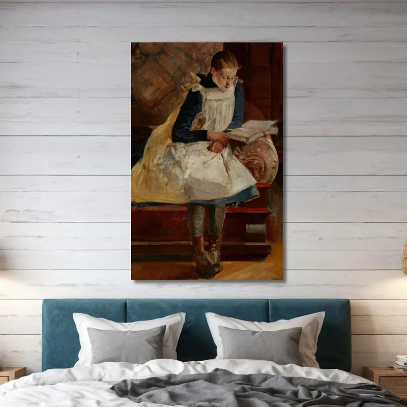 Ritratto Della Figlia Dell'Artista Julia Jacek Malczewski quadro stampa su tela
