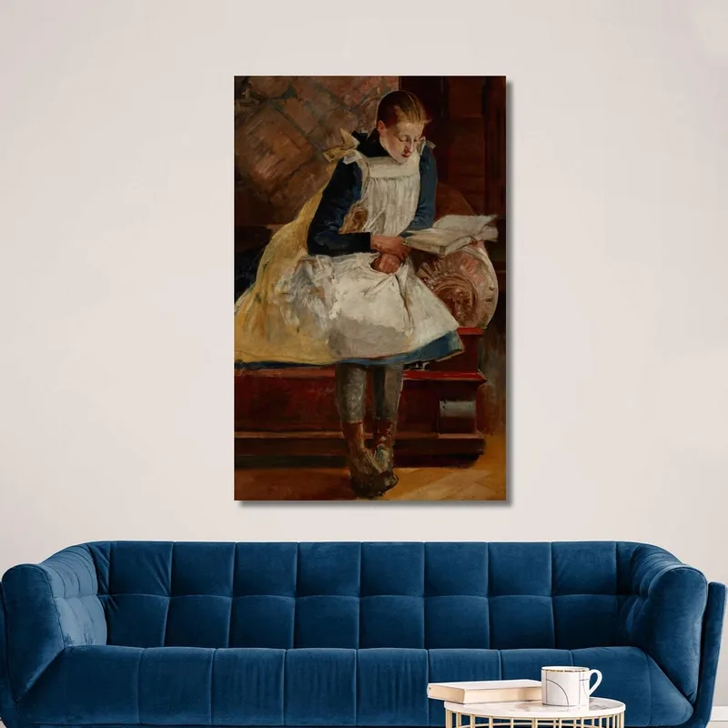 Ritratto Della Figlia Dell'Artista Julia Jacek Malczewski quadro stampa su tela