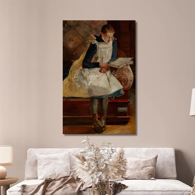 Ritratto Della Figlia Dell'Artista Julia Jacek Malczewski quadro stampa su tela