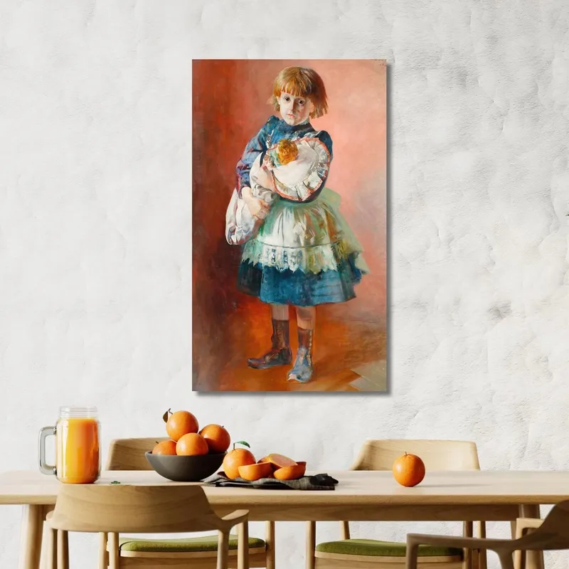 Portrait De La Fille De L'Artiste Julia Avec Une Poupée Jacek Malczewski