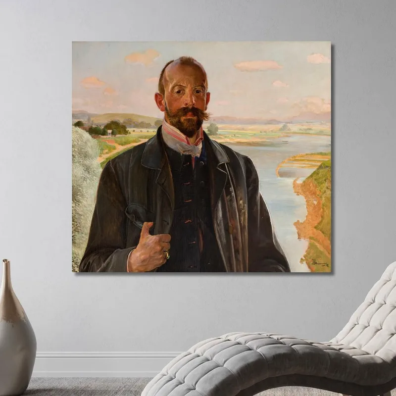 Auto Ritratto Jacek Malczewski quadro stampa su tela