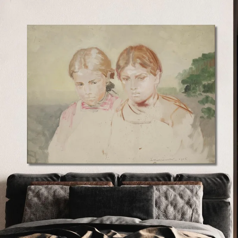 Due Ragazze Jacek Malczewski quadro stampa su tela