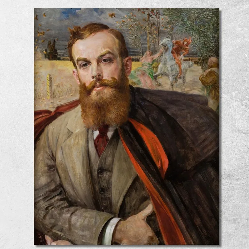 Ritratto Di Adam Cybulski Jacek Malczewski quadro stampa su tela