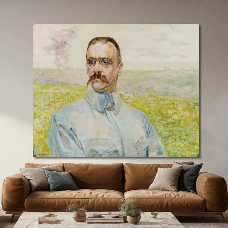 Ritratto Del Brigadiere Jozef Pilsudski Jacek Malczewski quadro stampa su tela