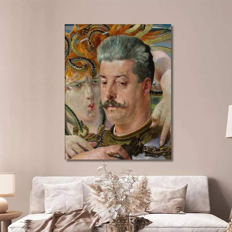 Ritratto Di Tadeusz Blotnicki Con Medusa Jacek Malczewski quadro stampa su tela