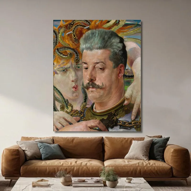 Ritratto Di Tadeusz Blotnicki Con Medusa Jacek Malczewski quadro stampa su tela