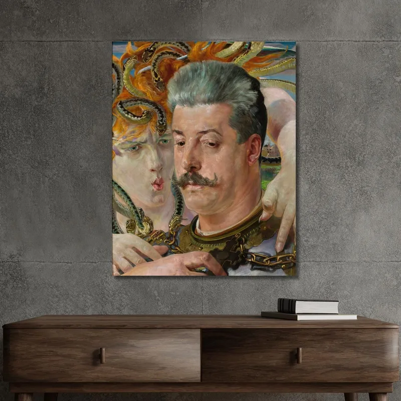 Ritratto Di Tadeusz Blotnicki Con Medusa Jacek Malczewski quadro stampa su tela