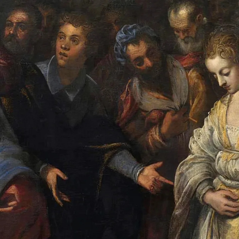 Le Christ Et La Femme Adultère Jacopo Tintoretto
