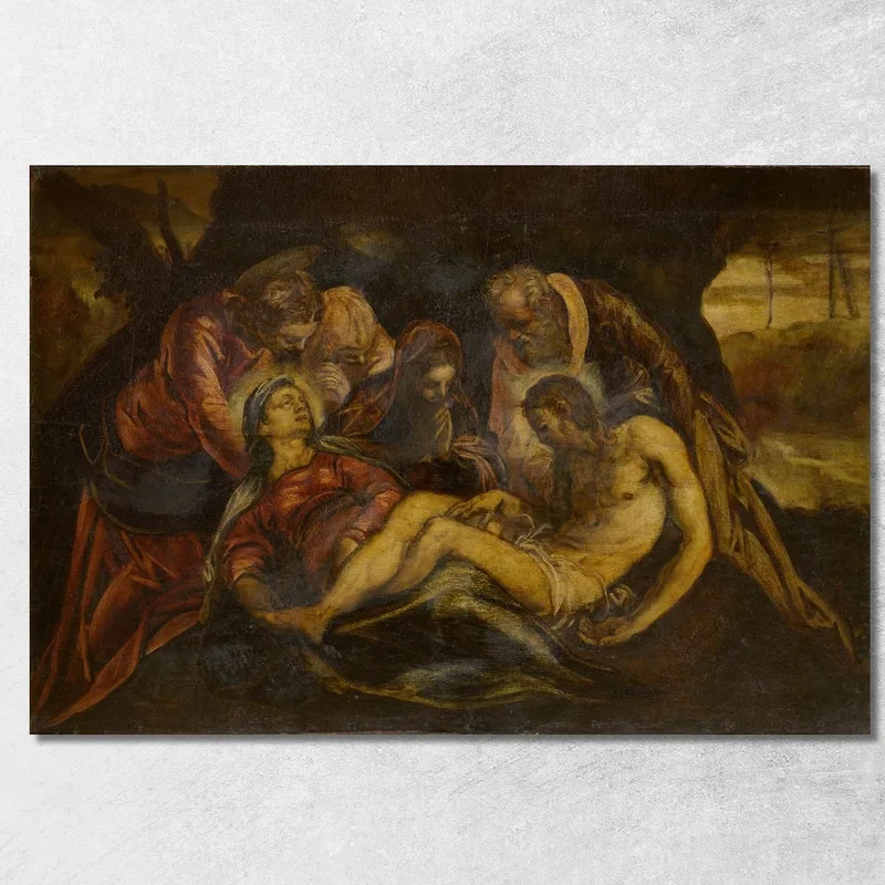 Compianto Sul Cristo Morto Jacopo Tintoretto quadro stampa su tela
