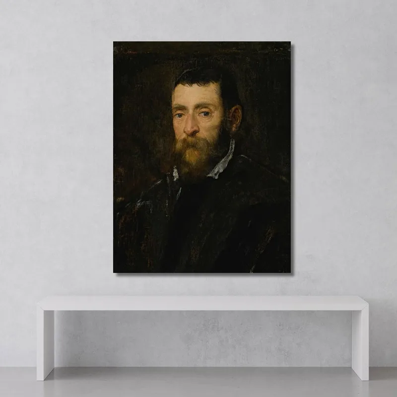 Ritratto Di Un Uomo Barbuto, Possibilmente Il Principe Antonio Di Santacroce Di Roma Jacopo Tintoretto