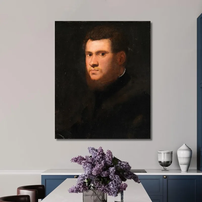 Portrait Of A Man Probably Of The Mazzi Family Jacopo Tintoretto