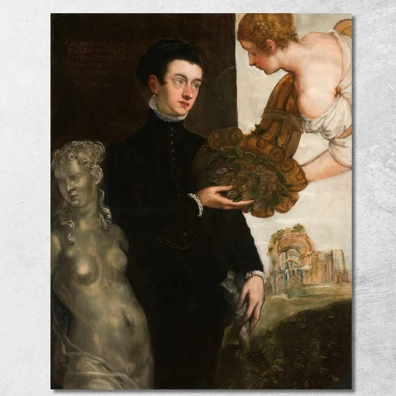 Ritratto Di Ottavio Strada Jacopo Tintoretto quadro stampa su tela