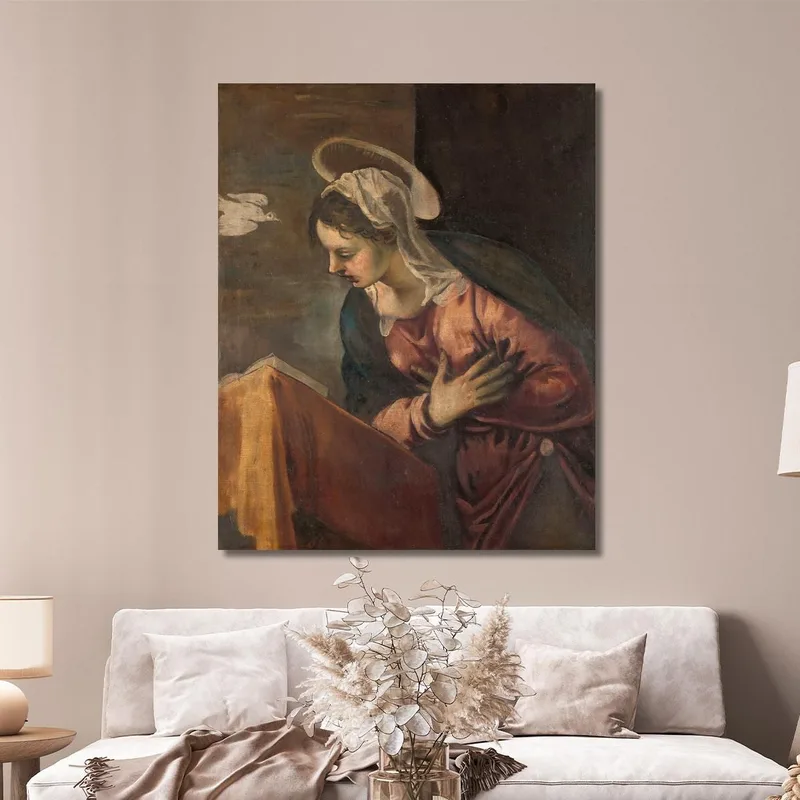 Virgin From The Annunciation To The Virgin Jacopo Tintoretto