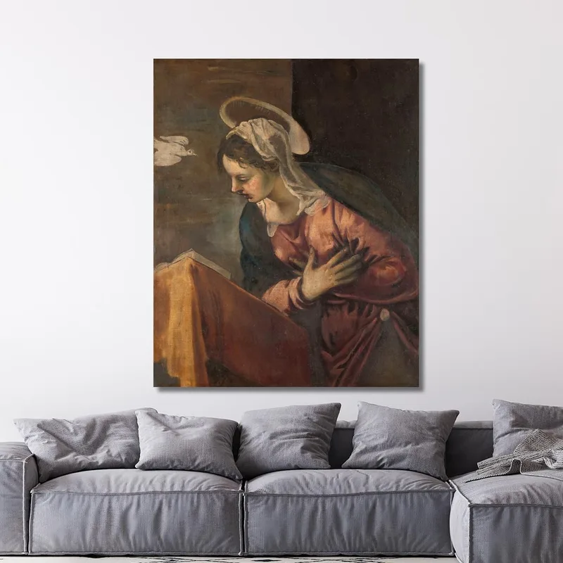 Virgin From The Annunciation To The Virgin Jacopo Tintoretto