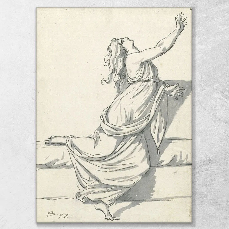 Une Femme Désemparée La Tête Rejetée En Arrière Jacques Louis David