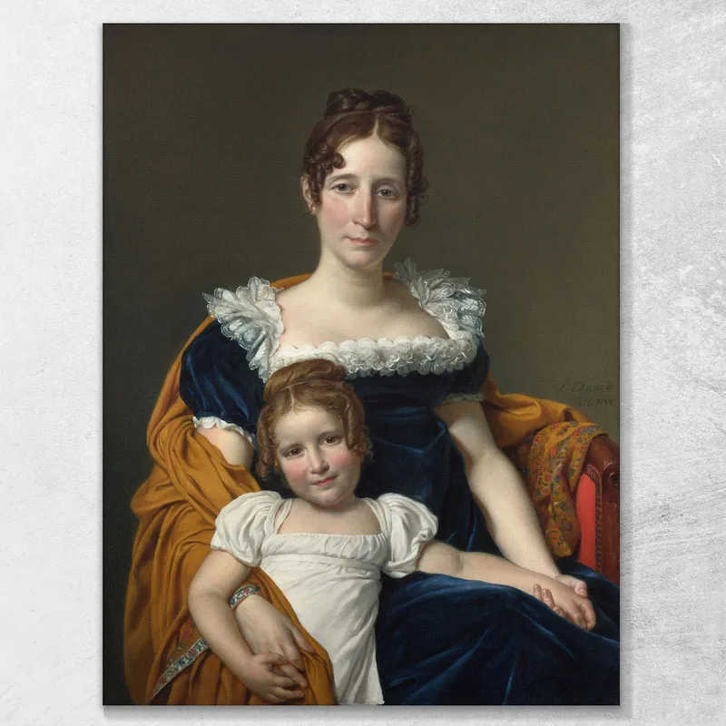Porträt Der Comtesse Vilain Xiiii Und Ihrer Tochter Jacques Louis David