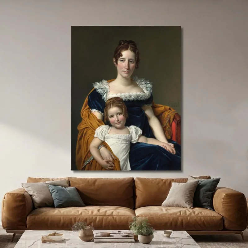 Porträt Der Comtesse Vilain Xiiii Und Ihrer Tochter Jacques Louis David