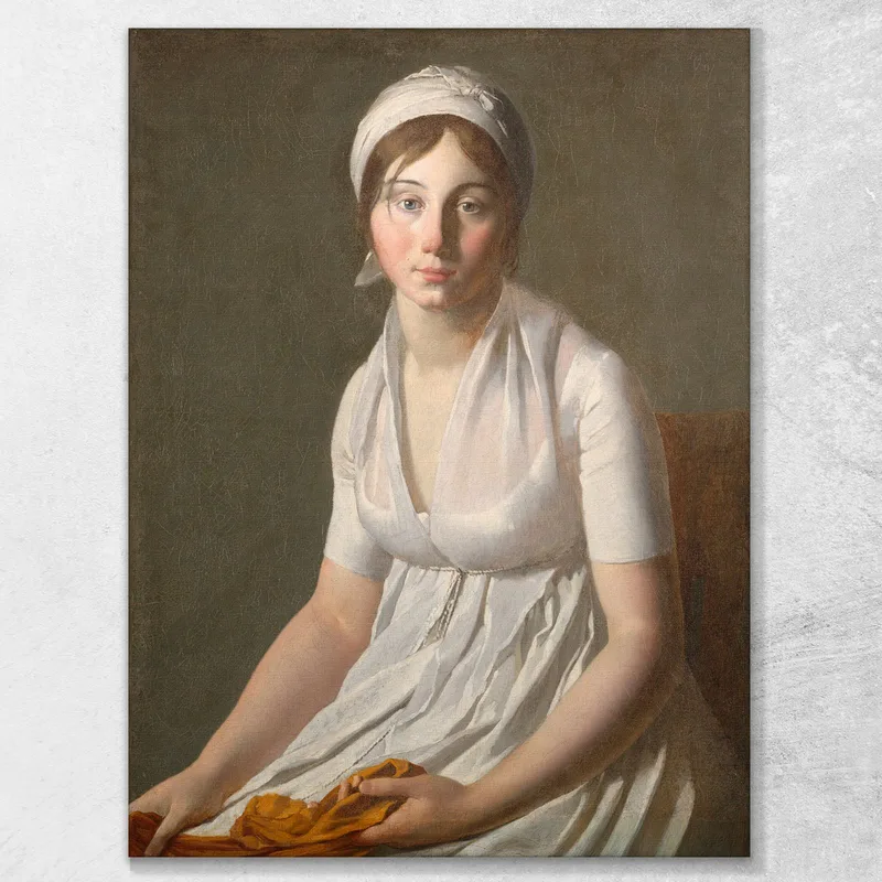 Portrait Einer Jungen Frau Jacques Louis David