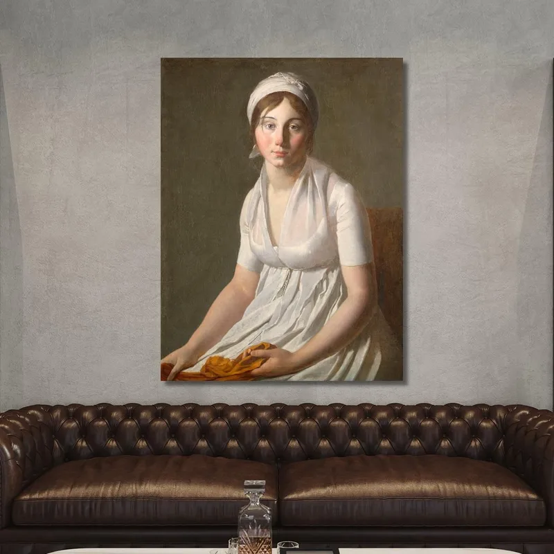 Portrait Einer Jungen Frau Jacques Louis David