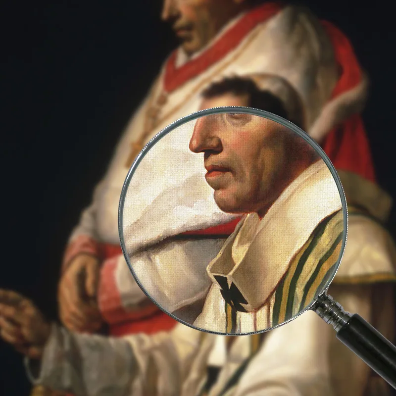 Retrato Del Papa Pío Vii Y El Cardenal Caprara Jacques Louis David