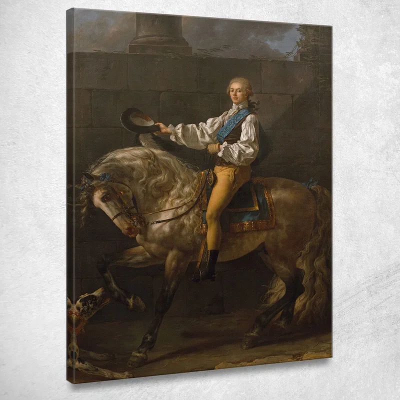 Reiterporträt Von Stanislaw Kostka Potocki Jacques Louis David drucken auf leinwand