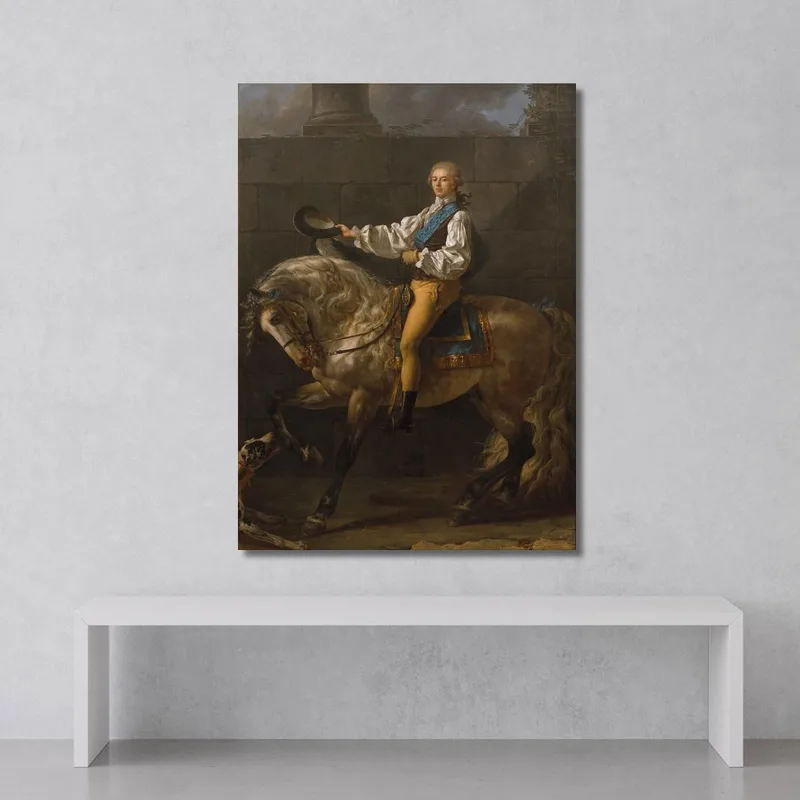 Equestrian Portrait Of Stanislaw Kostka Potocki Jacques Louis David