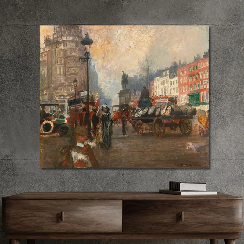 Knightsbridge Von Der Sloane Street Aus Gesehen Dezember 1913 Jacques-Émile Blanche
