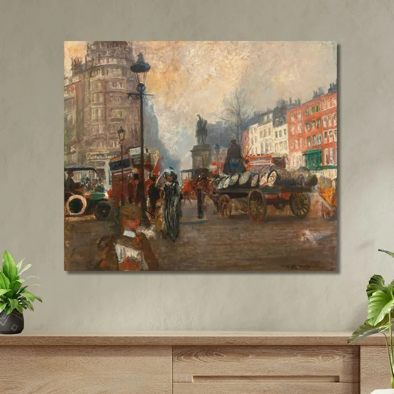 Knightsbridge Von Der Sloane Street Aus Gesehen Dezember 1913 Jacques-Émile Blanche