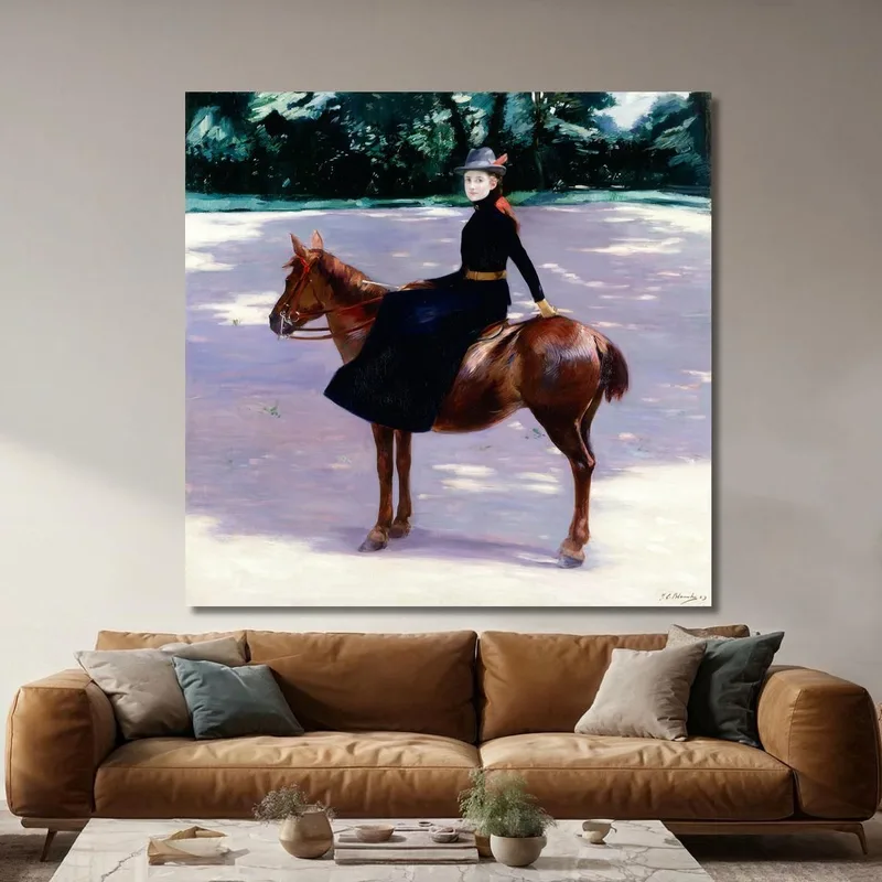 Mademoiselle Meuriot Sul Suo Pony Jacques-Émile Blanche