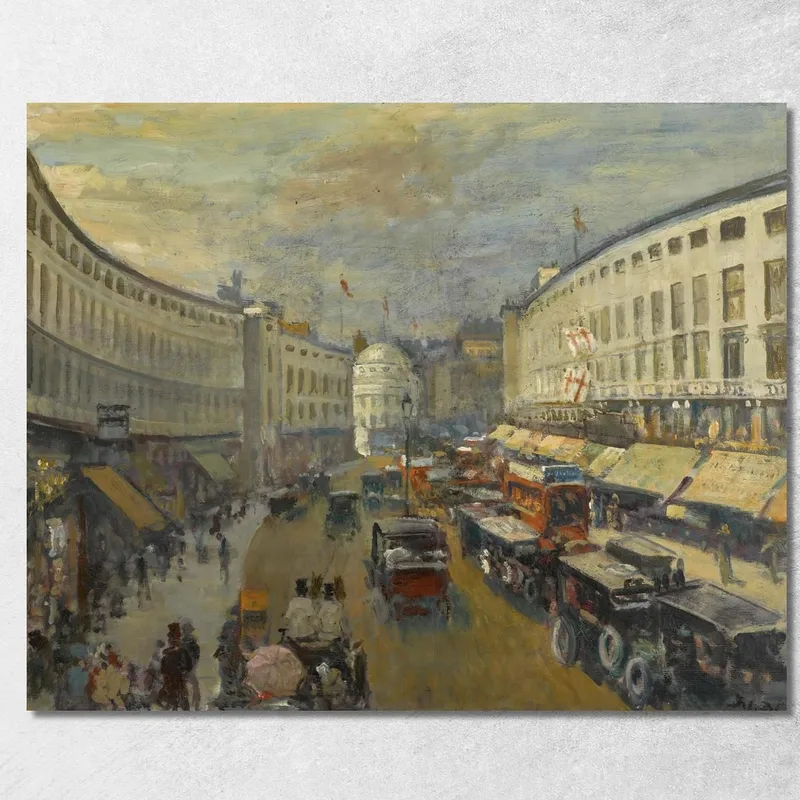 Regent Street Londra Jacques-Émile Blanche quadro stampa su tela