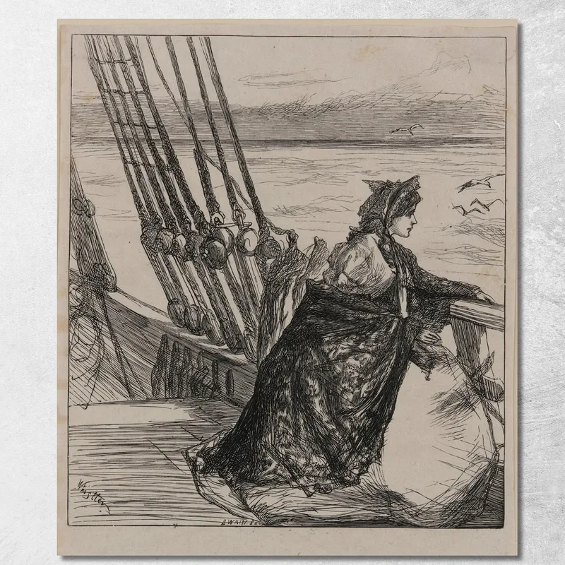 Une Illustration Pour La Fille Du Major James Abbott McNeill Whistler tableau impression sur toile