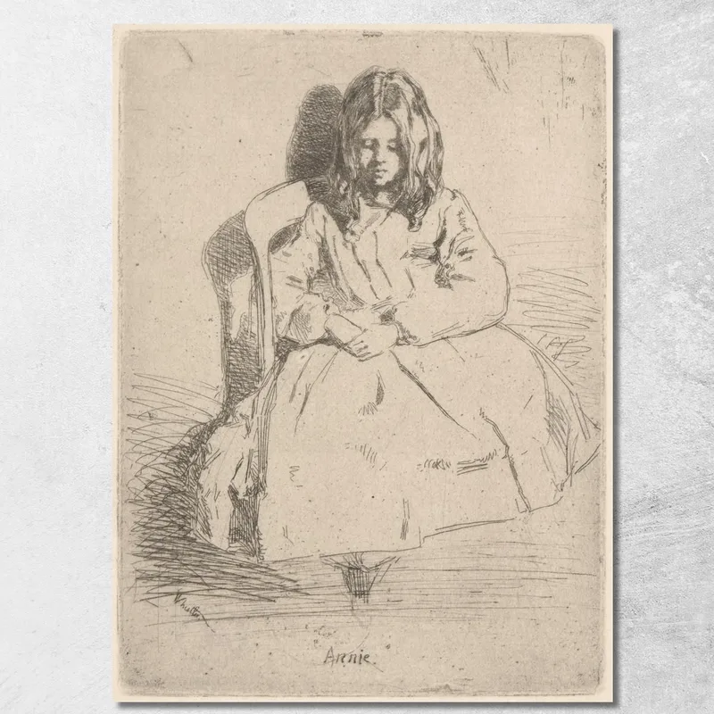 Annie Assise James Abbott McNeill Whistler tableau impression sur toile