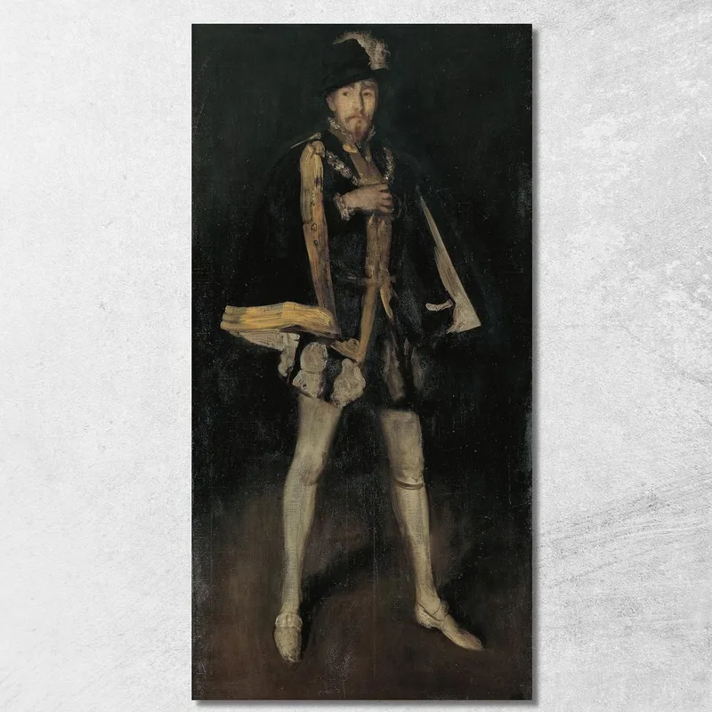 Arrangement En Noir N° 3 : Sir Henry Irving En Philippe Ii D'Espagne James Abbott McNeill Whistler tableau impression sur toile