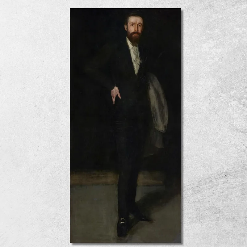 Arrangement En Noir : Portrait De F. R. Leyland James Abbott McNeill Whistler tableau impression sur toile